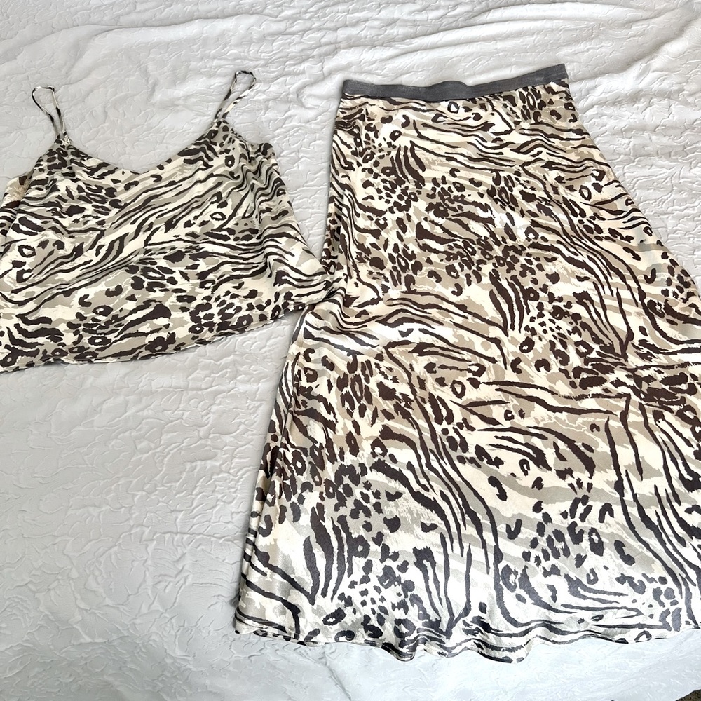 Rails 2 piece Satin Tank & Skirt